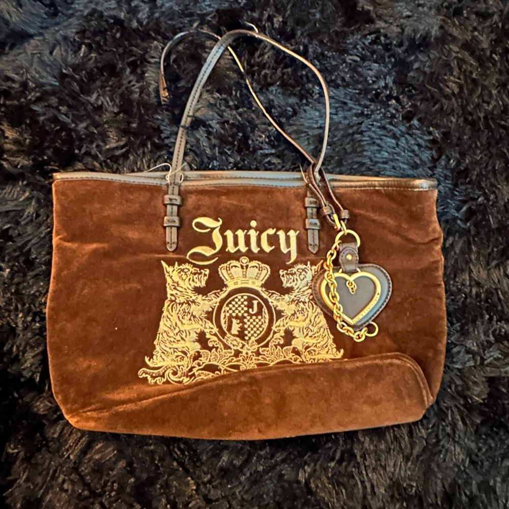 juicy couture brown handbag! (missing charm)